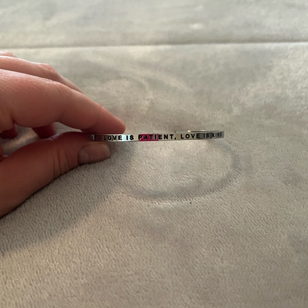 Mantra Band Silver Bangle